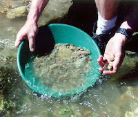 How is gold mined? One way is through gold panning.