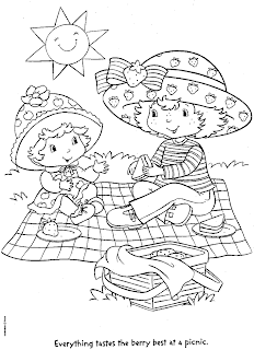 Strawberry shortcake picnic coloring sheets
