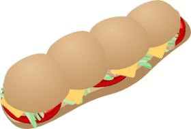 Free food submarine sandwich clipart