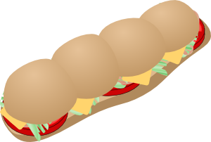 Free food submarine sandwich clipart
