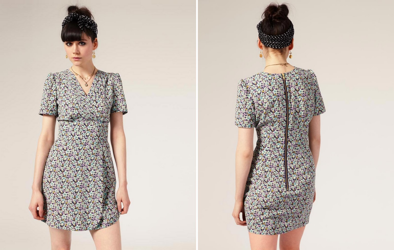 vestidos de popeline estampado