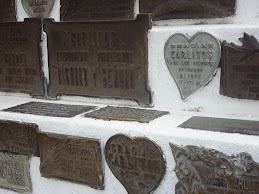 Some of the many plaques that adorn the tomb