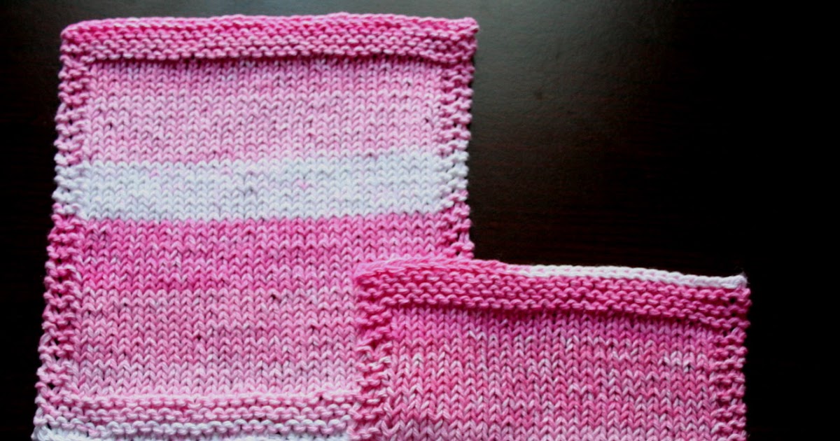 Wishing I was Knitting at the Lake Simply Striped Dishcloth