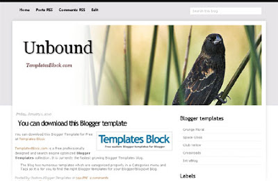 Unbound Blogger Template