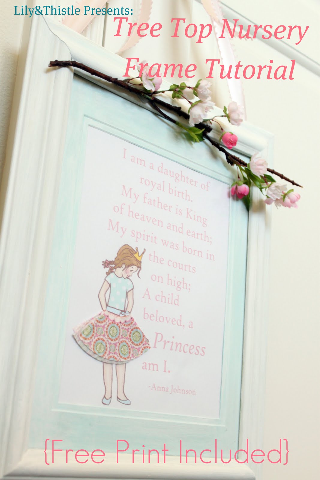 Turning a Thrift Store Frame into Something Special Leafy Tree Top