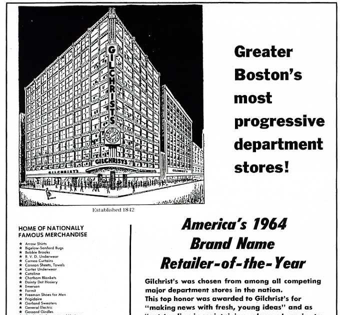 Shopping Days In Retro Boston Boston Department Store Ads From The Past