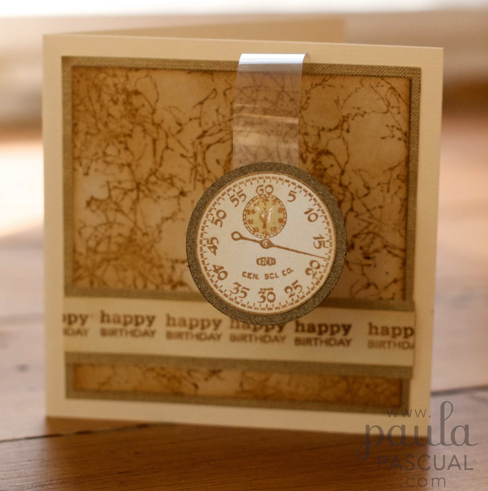 Paula Pascual Time for a man's card