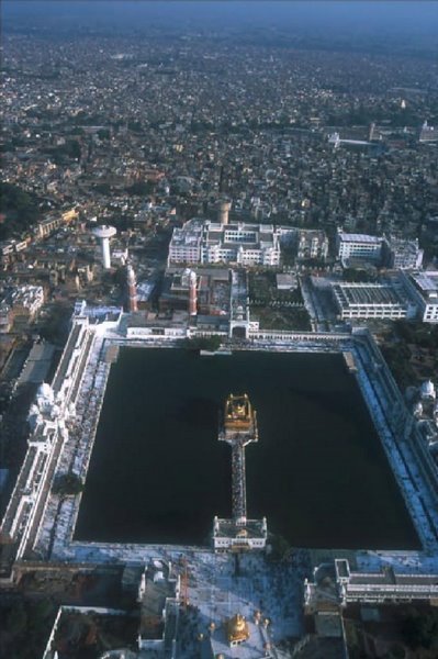 GOLDEN TEMPLE FROM AIRCRAFT