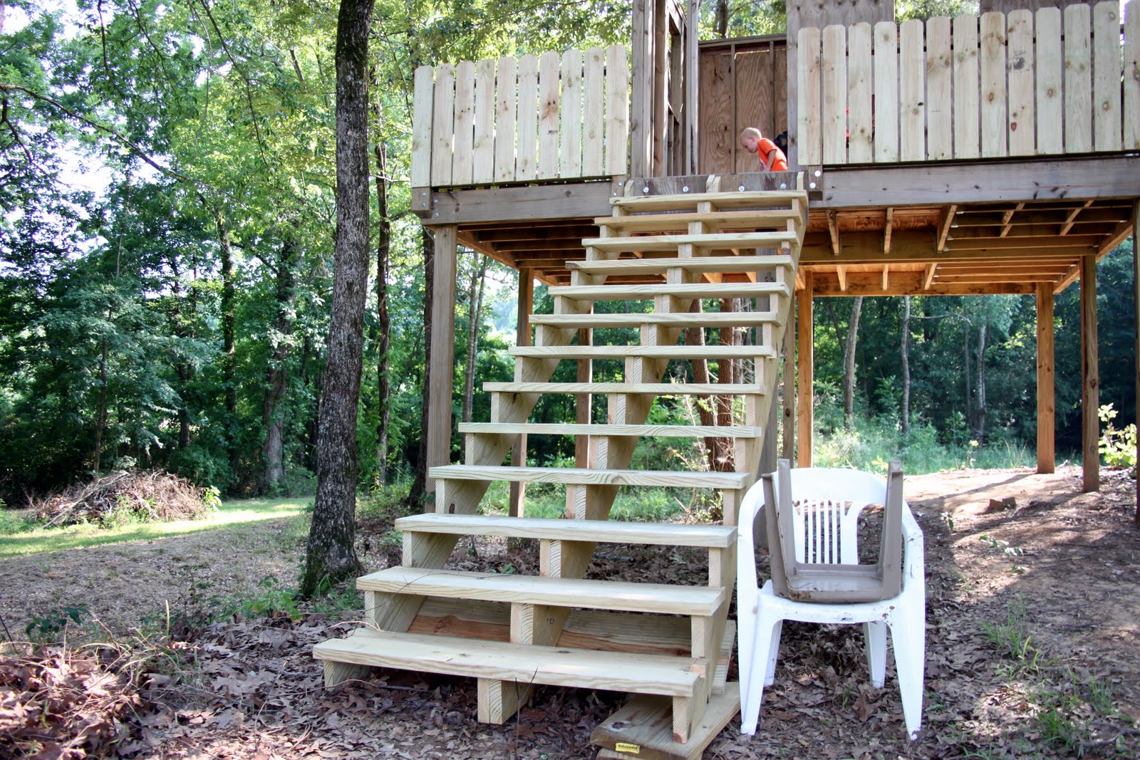 Jones Party Of Five Treehouse Stairs!