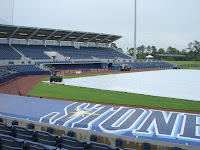 Heavy rains in Port Charlotte forced the game to be rained out.  It will be made up as part of a doubleheader on Monday.