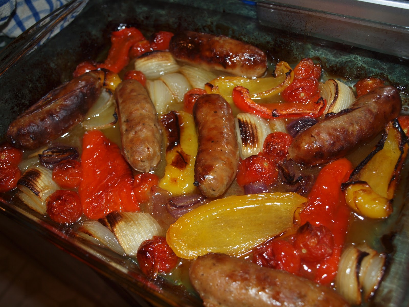 Jen's Place Balsamic & honey roasted sausages & veg