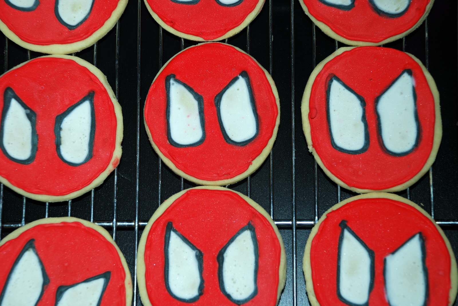 Sweet Flours spiderman sugar cookie with royal icing
