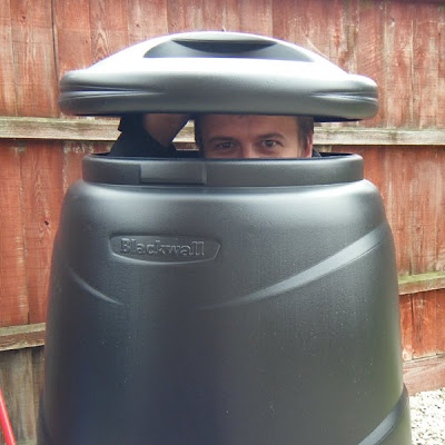 Chris in the compost bin