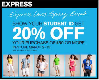 Express december coupons