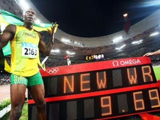 ยูเซน โบลต์ (Usain Bolt)สร้างสถิติ100เมตร เป็นเวลา 9.69วินาที