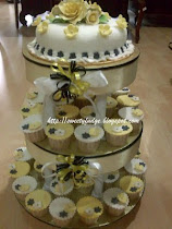 3-tier Fondant Cupcakes and Cake