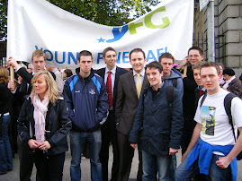 With YFG at the recent portest at Leinster House on Govt. cutbacks