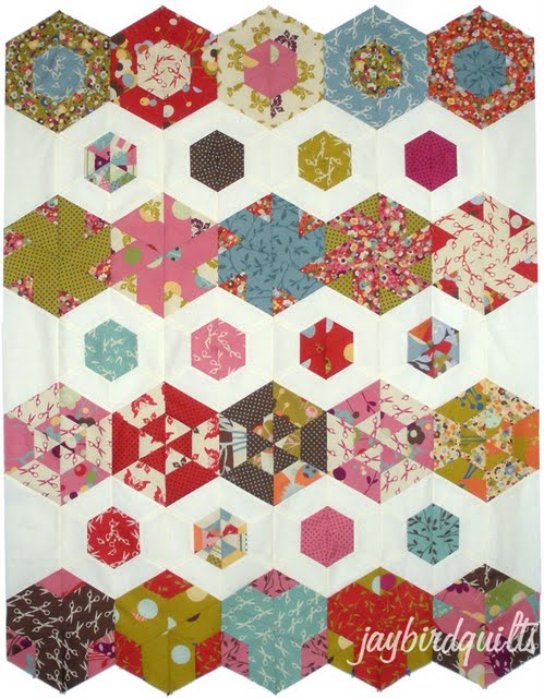 Hexagon+quilt+tutorial
