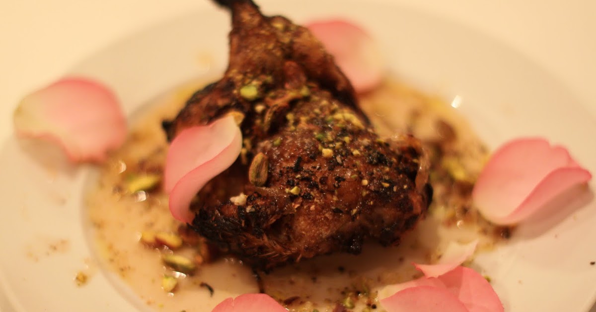 The London Foodie Grilled Quails with Rose Petals and Bitter Chocolate