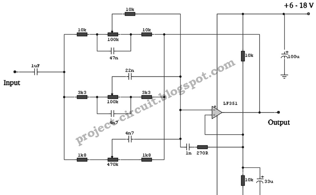 Electronics Technology 3 Band Equalizer Circuit