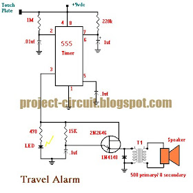 Free Project Circuit Diagram Touch Door Alarm Circuit Using