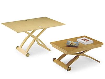 2 mesas por 1. mesa de centro elevable y extensible = mesa de ...