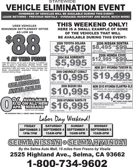 Auto Sales Selma Ca at Eugene Nakamura blog