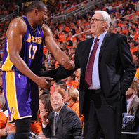 Phil Jackson and Andrew Bynum