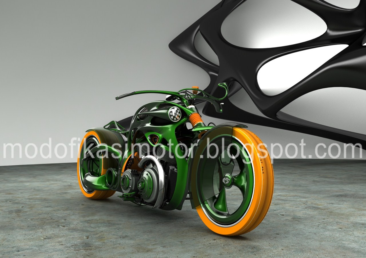 Blog Of Autorizm Modifikasi Motor Vespa Chopper Green Style Concept