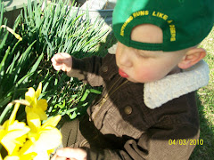 Sy loving the spring flowers!