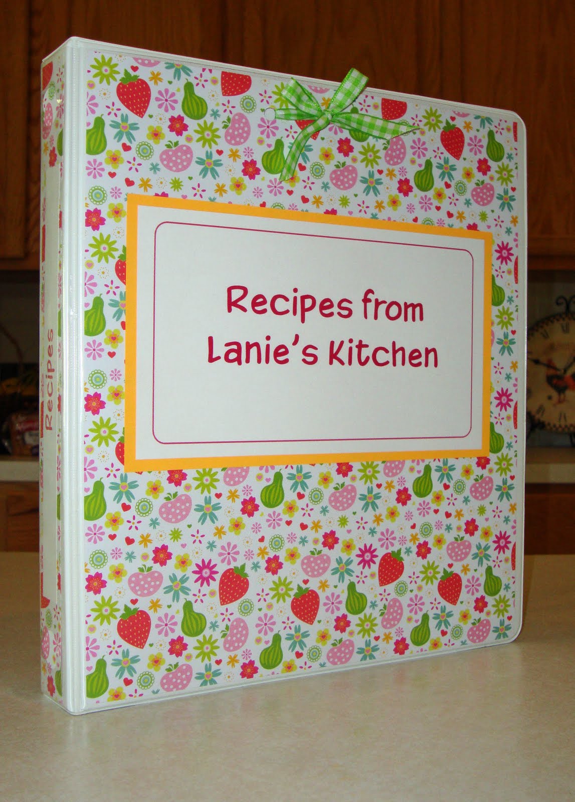 Lanie J. and Co. Make a personalized recipe binder...
