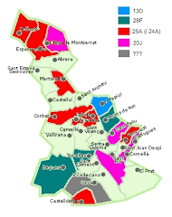 Municipis del Baix Llobregat on se celebren consultes