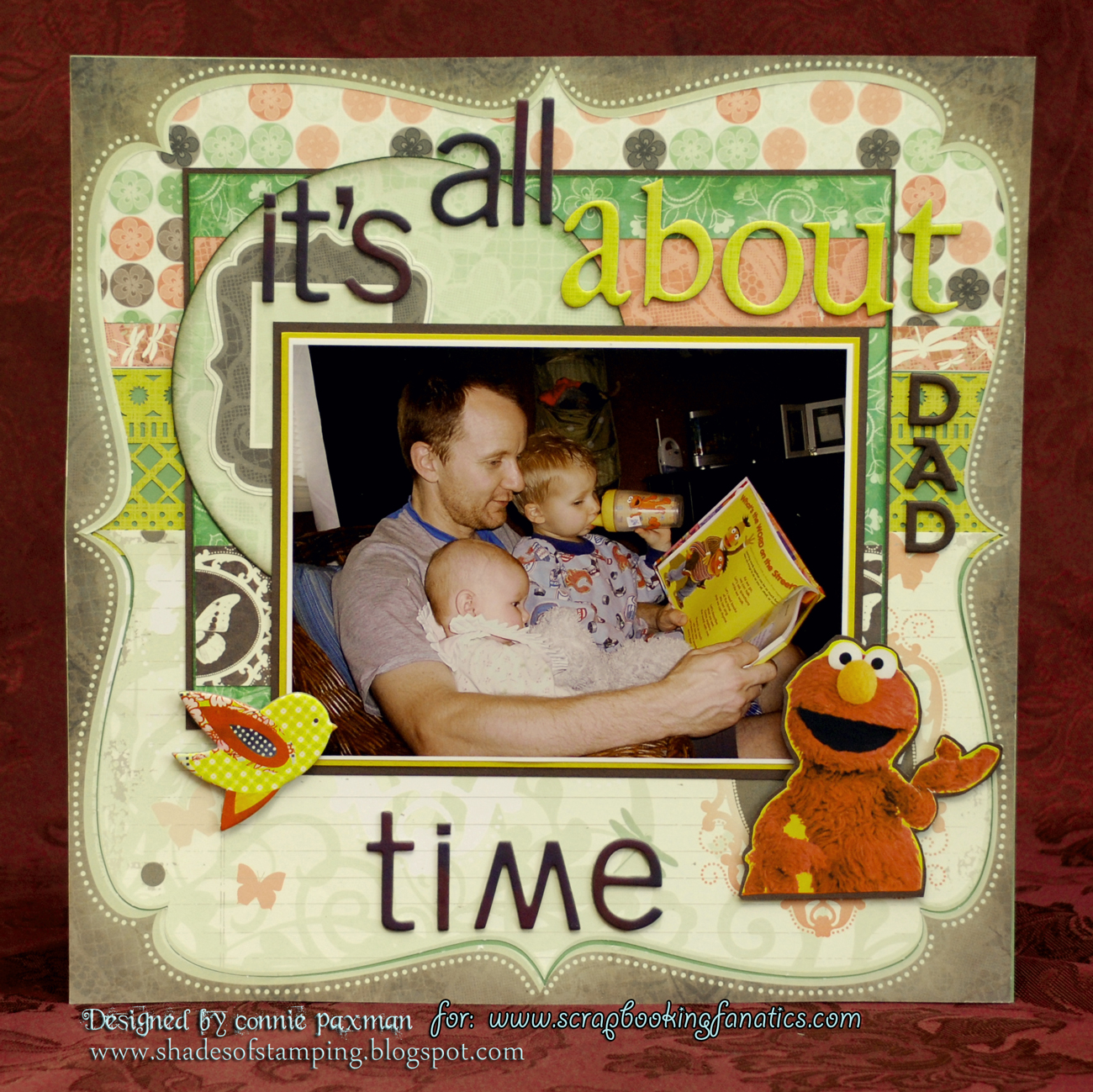 Father's Day Scrapbook Layout using Harmonie Paper the BLOG for