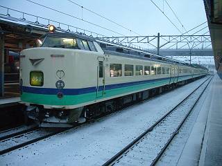 最長定期昼行特急いなほ8号＠青森駅