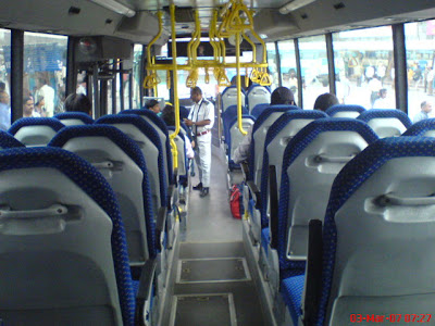 inside view of Volvo B7RLE city bus