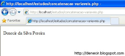 Concatenar Variáveis PHP Concatenar Variáveis PHP