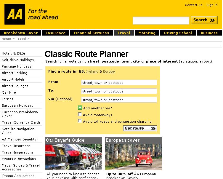Aa Route Planner
