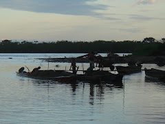 Areneros en el río Magdalena