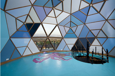 interio photos of geodesic dome homes