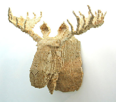 Game Digital & Real Worlds Collide In Shawn Smiths Pixelated Sculptures.