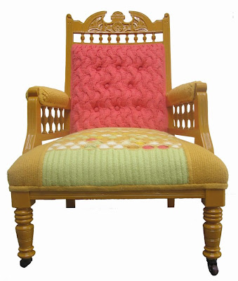 George Sit On Knits! Custom Upholstered Sweater Chairs By Melanie Porter.