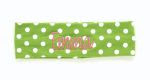 Green with White Dot Headband