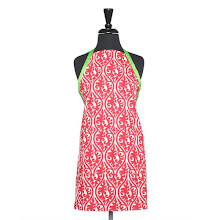 Red Damask with Green Ties