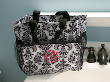 Black & White Damask Shower Caddy