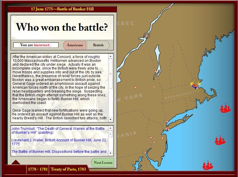US History Teachers Blog: American Revolution Interactive