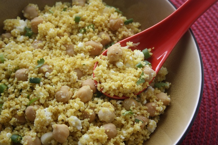 Chickpea & Feta Curried Couscous Salad.