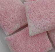 Photo of pink-topped confection.