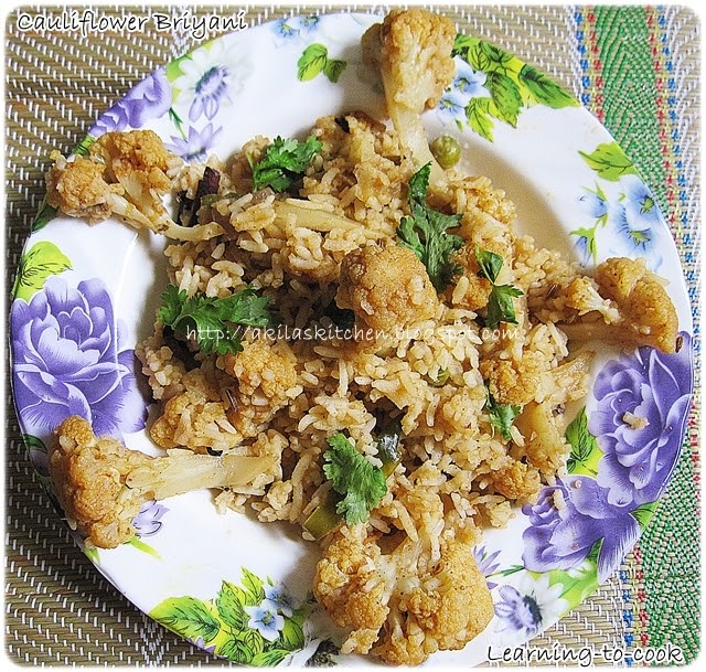 Learningtocook Cauliflower Briyani (Cauliflower Biryani)