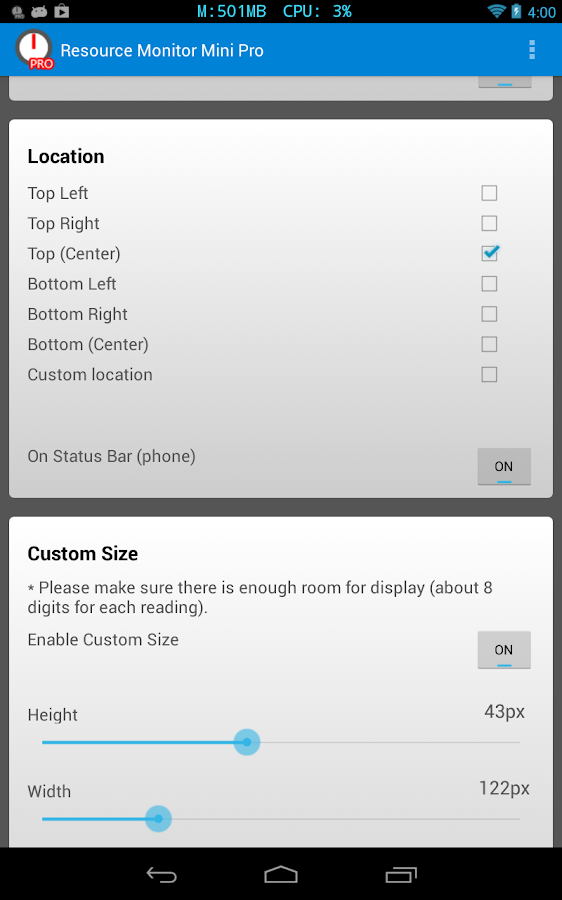Resource Monitor Mini Pro APK 1.0.67