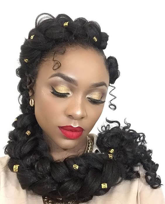 21 Chic Afro Box Braids Hairstyles 2019 With Accessories That